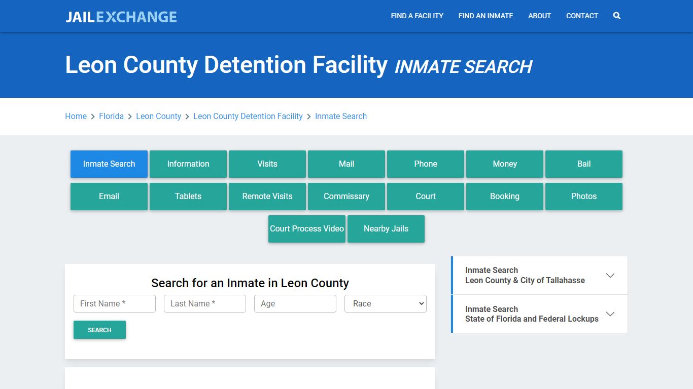 Leon County Detention Facility Inmate Search - Jail Exchange